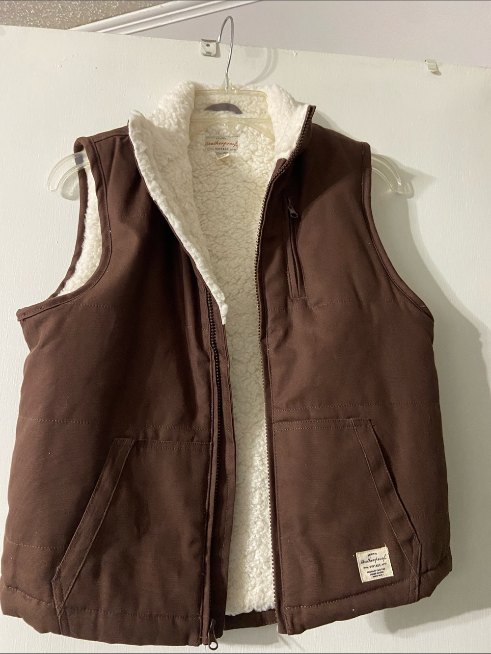 Weatherproof Brown Kids Sherpa-Lined Vest